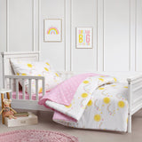 Rainbows and Sunshine Cotton Toddler Comforter 4 Piece Set