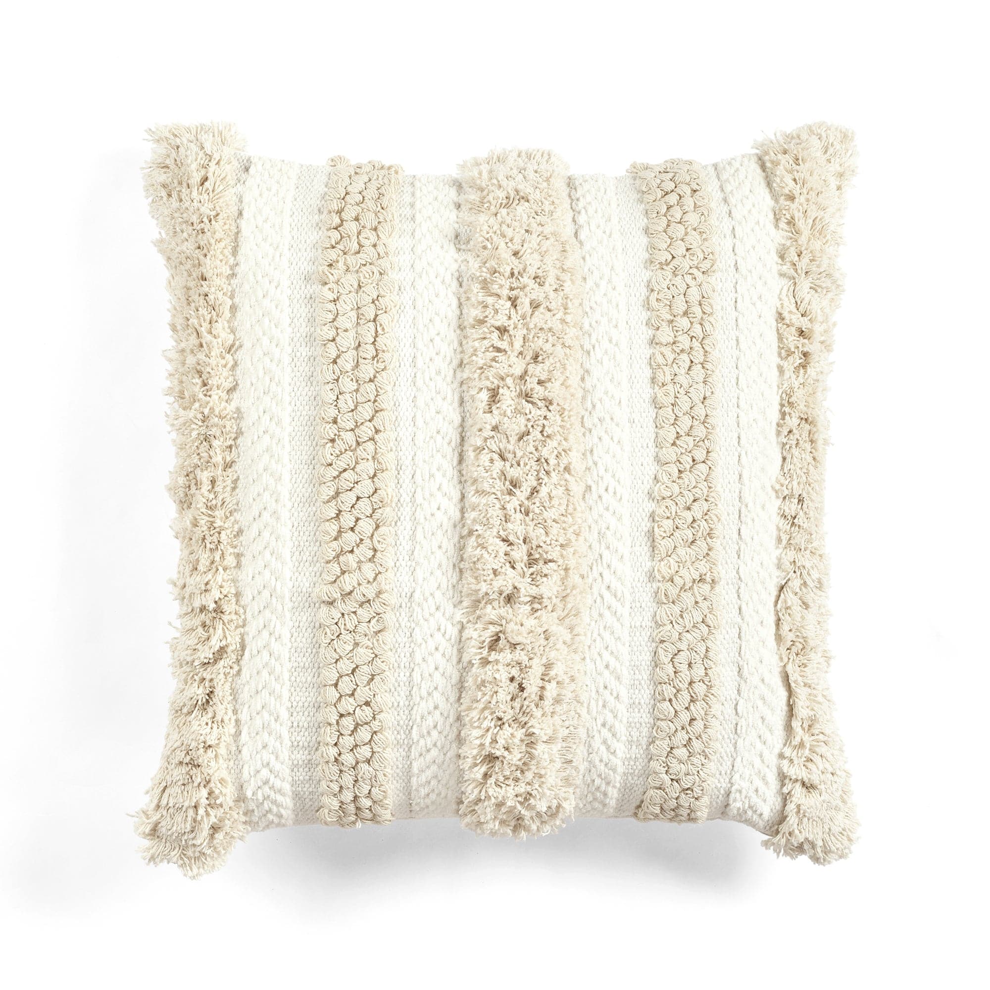 Lush Decor Hygge Row Decorative Pillow Cover White Single 20x20