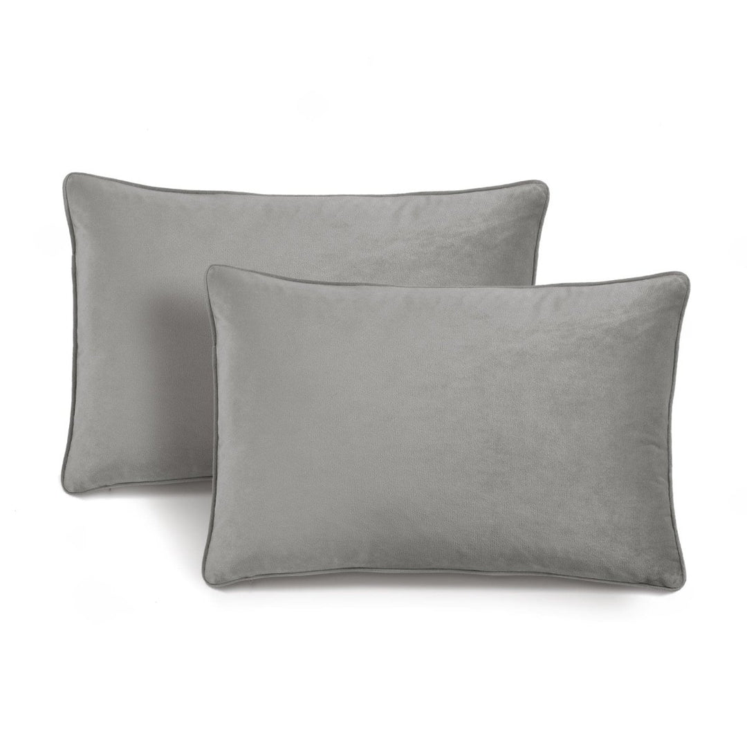 Velvet Solid Decorative Pillow Cover 2-Pack Set Lush Decor www