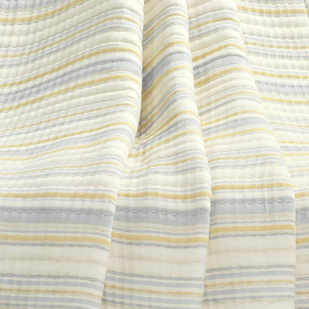 Stripe Solange Kantha Pick Stitch filato tinte di cotone trapunta Stripe Solange Kantha Pick Stitch filato tinte di cotone trapunta