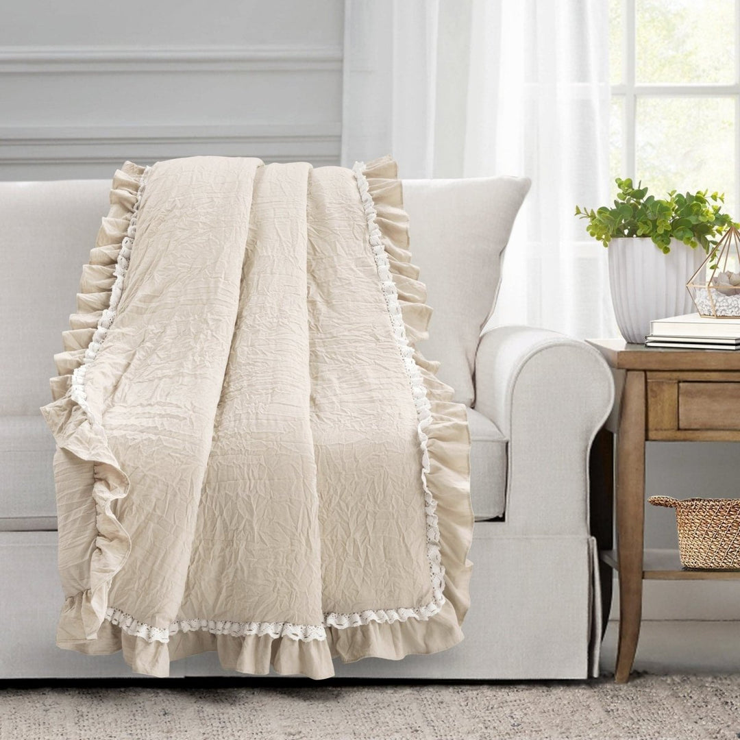 Ella Ruffle Lace Throw Lush Decor – LushDecor