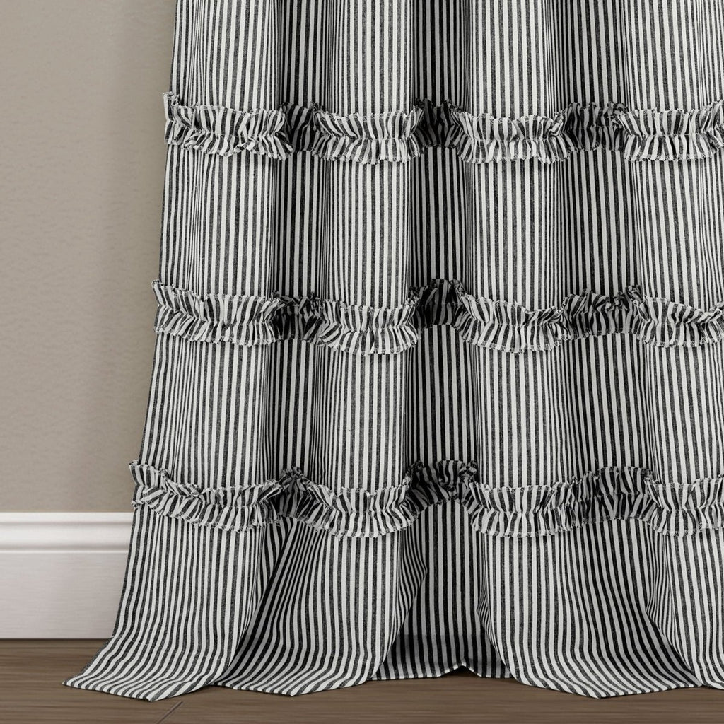 Vintage Stripe Yarn Dyed Window Curtain Panel Set | Lush Decor | www ...