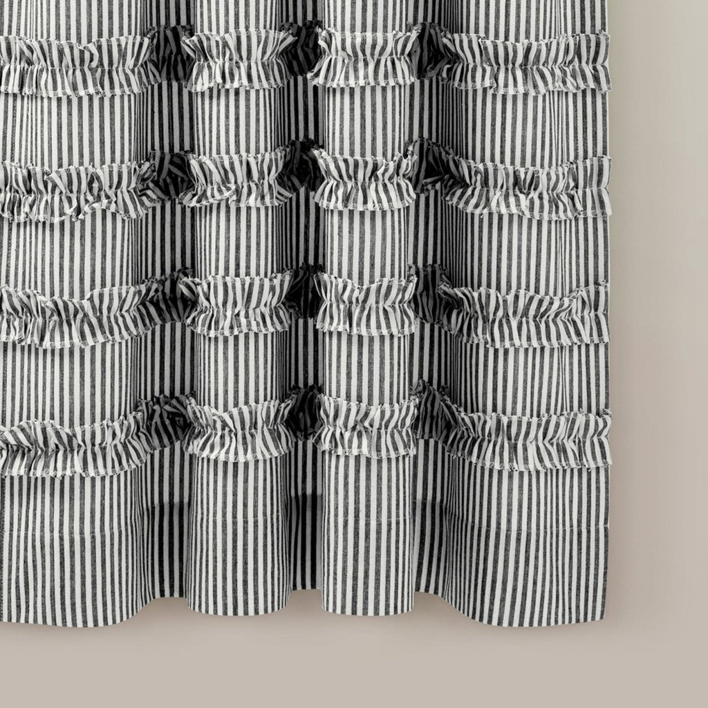 View of Vintage Stripe Yarn Dyed Window Curtain Panel Set | Lush Decor | www ...