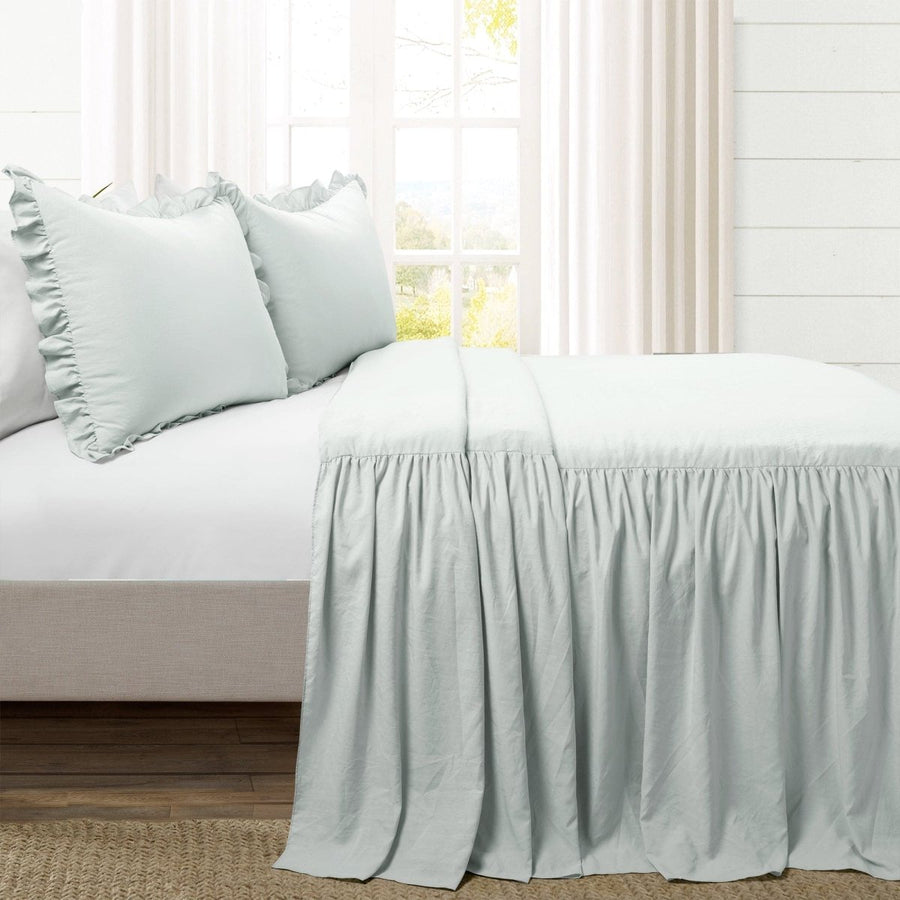 Ruffled Bedspread: Stylish Ruffle Skirt Bedspread Set At Lush Decor ...