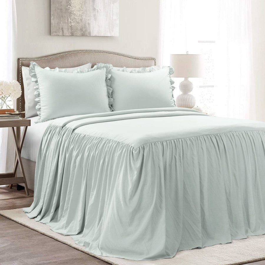 Drop Ruffle Bedspread Ruffled Bedspread: Stylish Ruffle Skirt Bedspread Set At Lush Decor ...