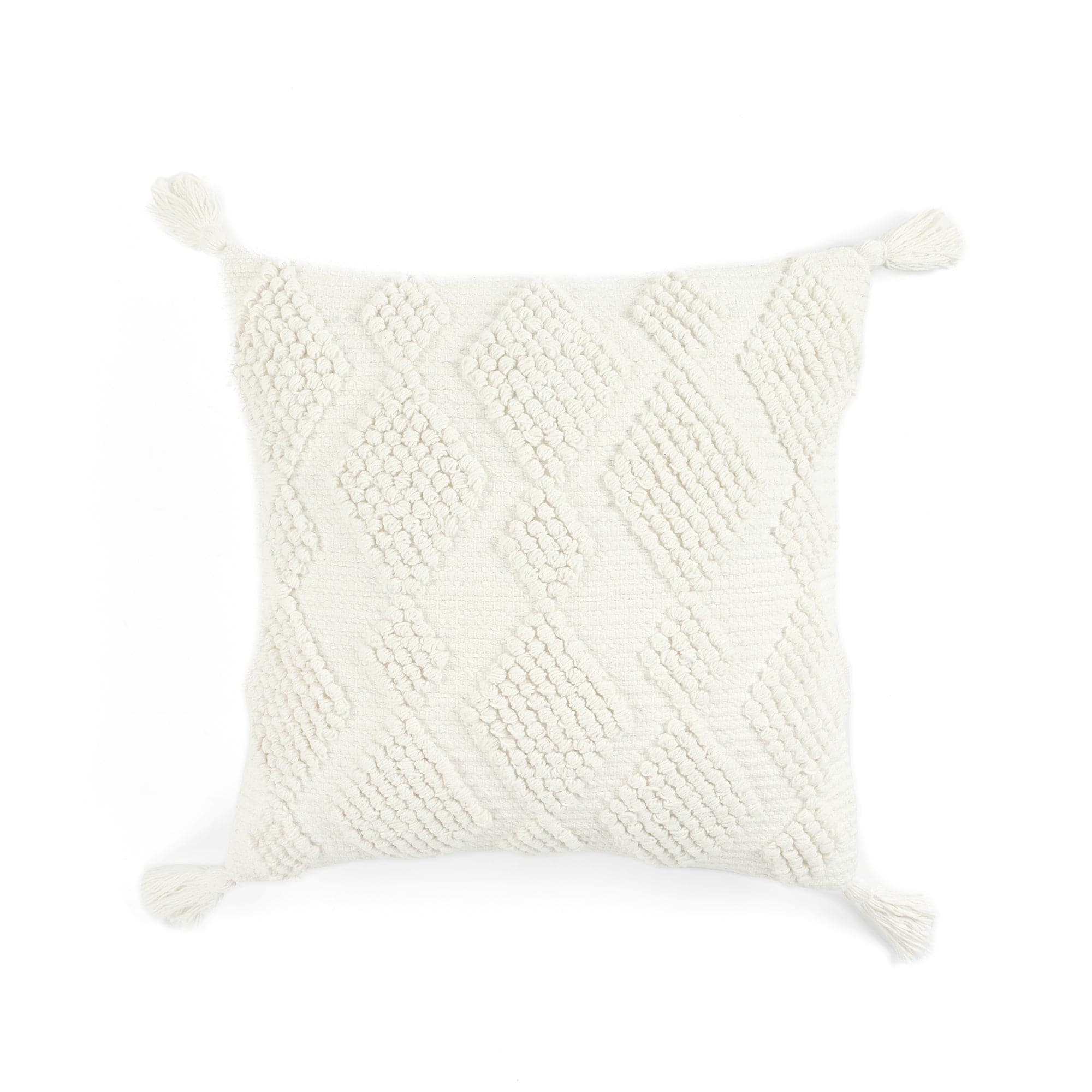 18X18 White Sherpa Throw Pillow