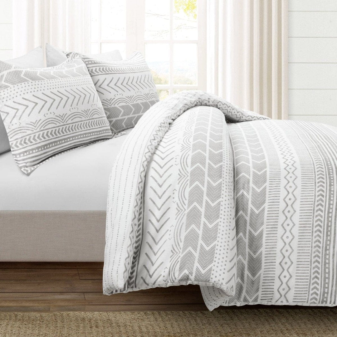 Lush Decor Hygge Geo - Set copripiumino reversibile in cotone, 3 pezzi, colore: arancione bruciato, pieno/regina Lush Decor Hygge Geo - Set copripiumino reversibile in cotone, 3 pezzi, colore: arancione bruciato, pieno/regina