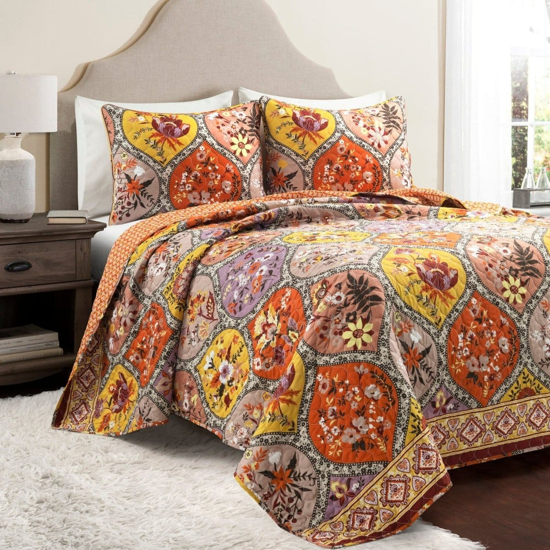 Bohemian Flower Cotton Quilt -Stück -Set - Main Image