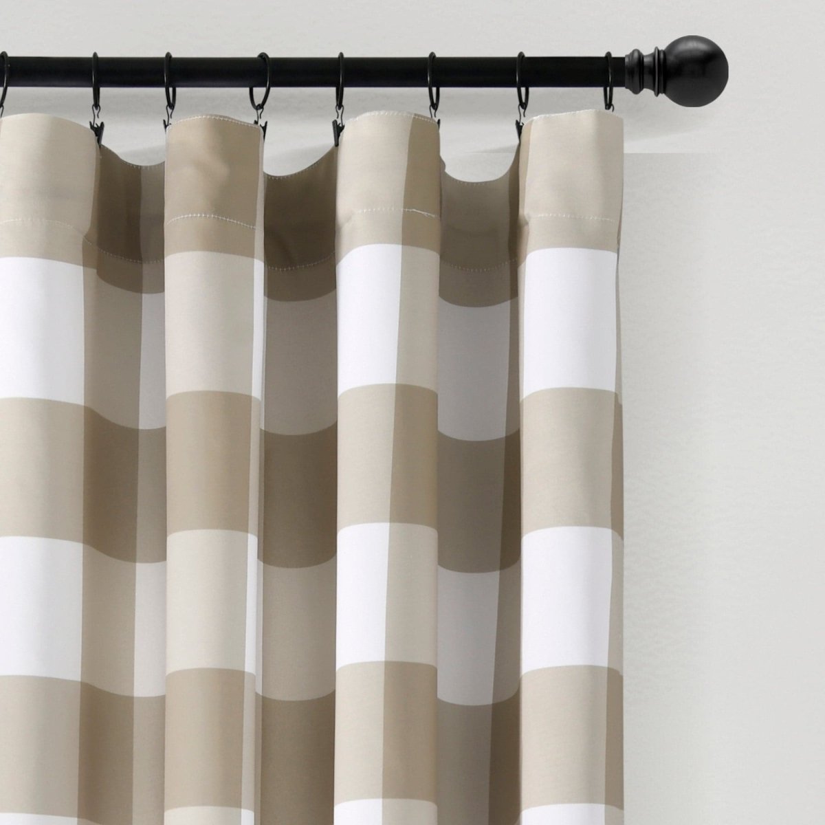 Kelly Checker Room Darkening Window Curtain Panel Set | Lush Decor ...