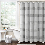 Boho Kendra Tufted Yarn Dyed Recycled Cotton Shower Curtain