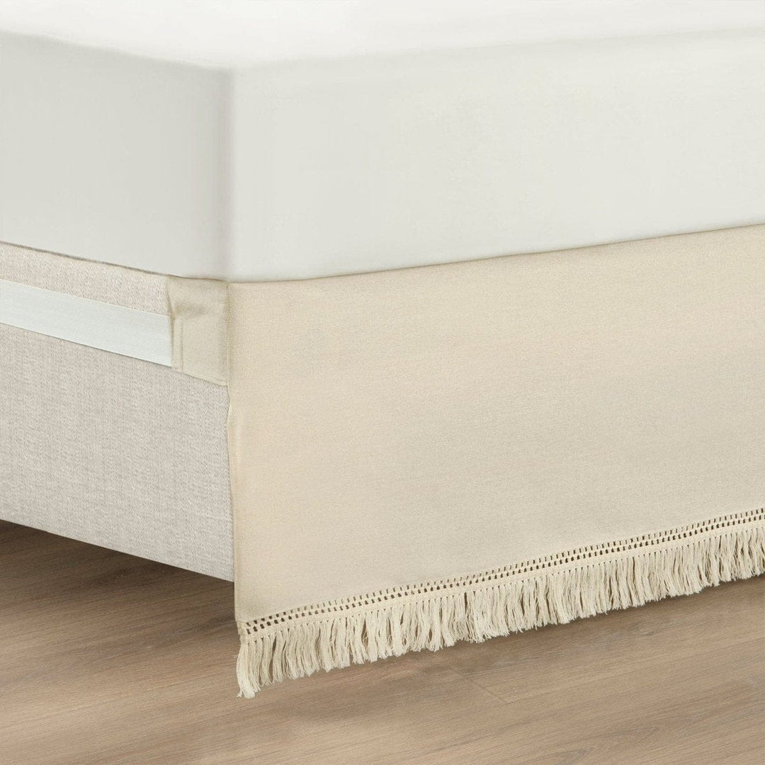 Boho Fringe 15-Zoll-maßgeschneiderte Drop Easy Fit Bett Rock