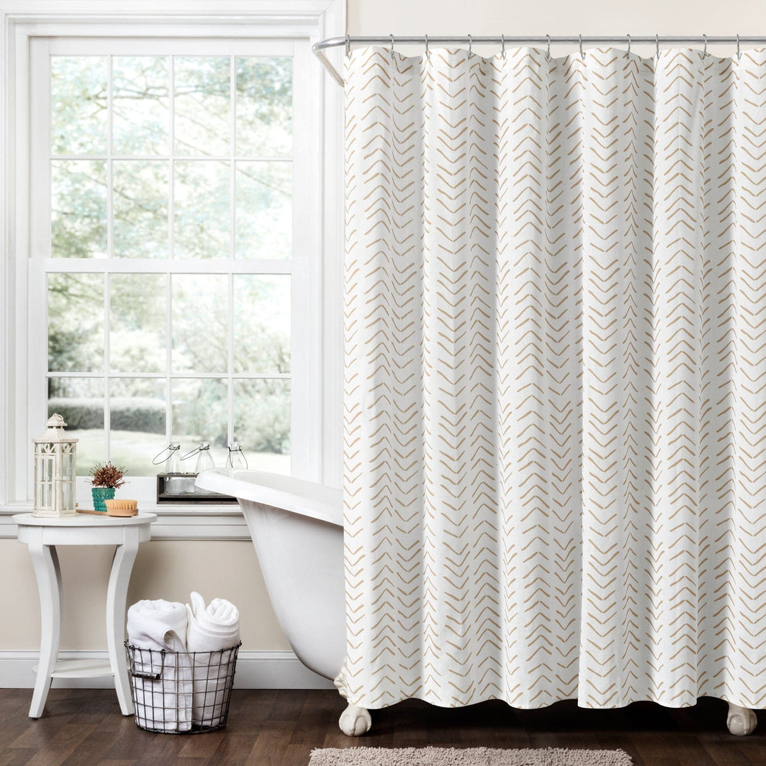 Hygge Modern Arrow Linen Look Shower Curtain Lush Decor Www Lushdecor Com