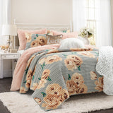 Bedding Bundle: Mira Vintage Floral Quilt + Emma Faux Fur Comforter