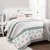 Bedding Bundle: Crinkle Textured Dobby Comforter + Boho Llama Quilt