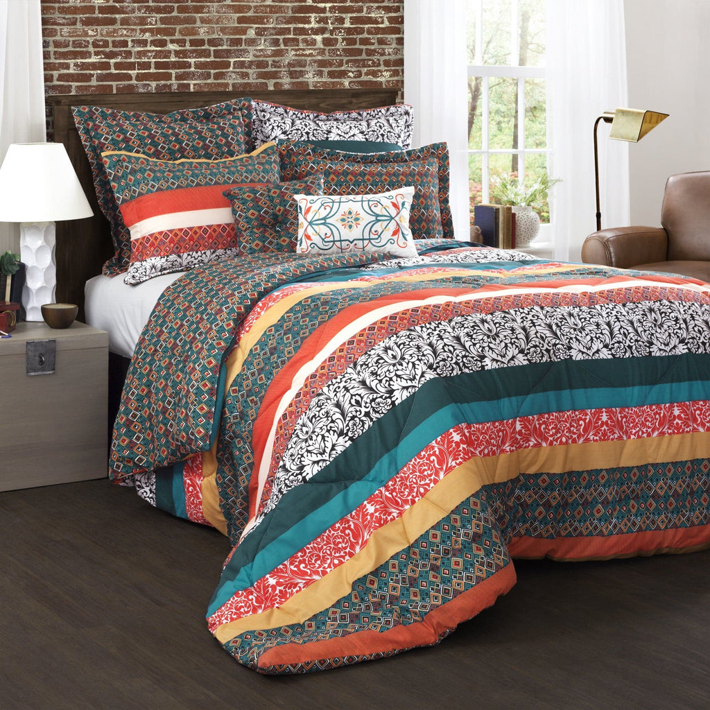 Boho Stripe 7 Piece Comforter Set Lush Decor www.lushdecor LushDecor