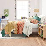 Bedding Bundle: Bohemian Stripe Duvet Cover + Sherpa Jacquard Geo Blanket