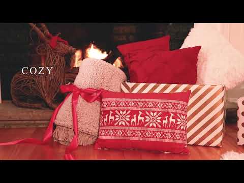 Bedding Bundle: Farmhouse Seersucker Comforter + Woven Buffalo Check Gift Box Set - Full/Queen