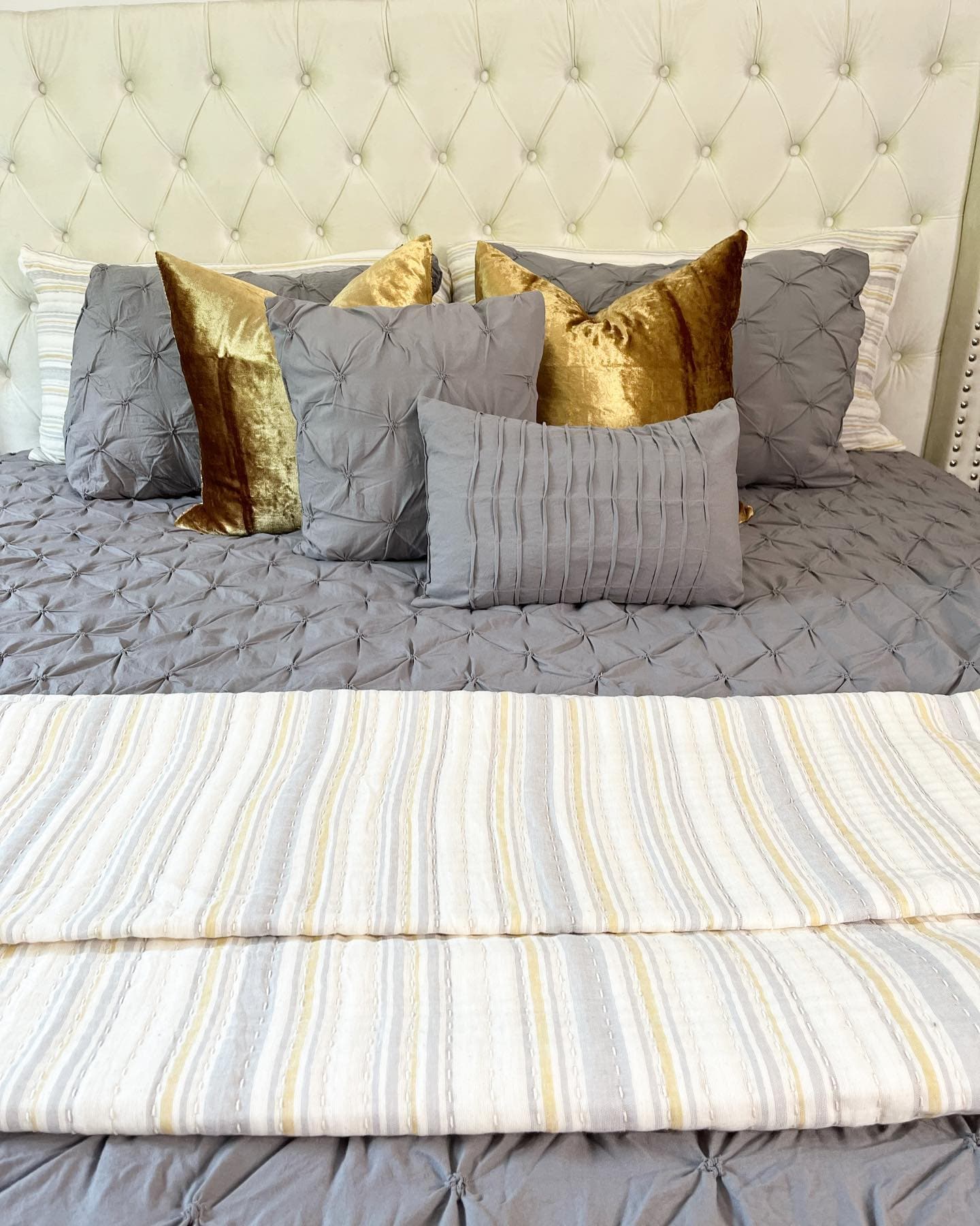 Lush Décor 5pc King Ravello Pintuck Comforter Set Gray Lush Décor 5pc King Ravello Pintuck Comforter Set Gray